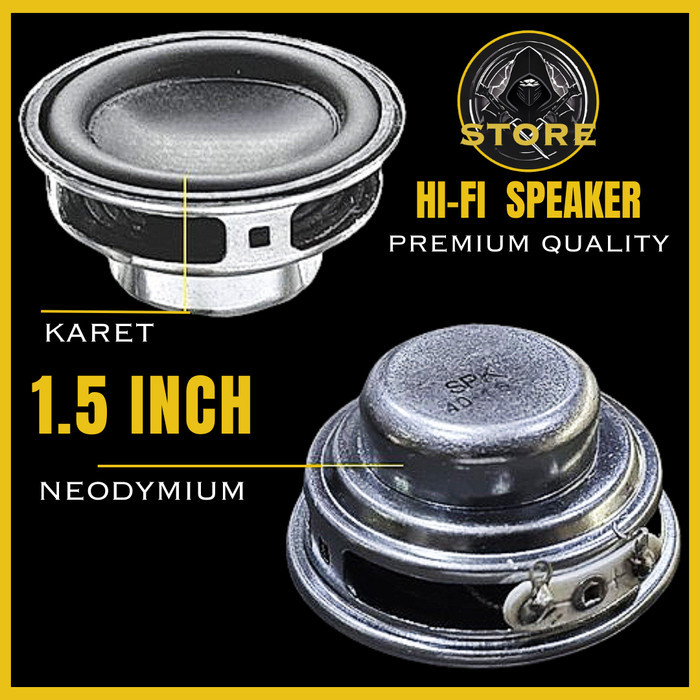 TERLARIS Speaker Full Range 1.5 Inch Neodymium 6 Watt 4 ohm