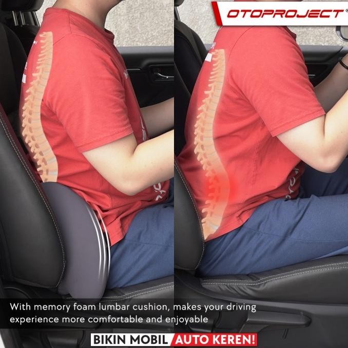 

TERSEDIA OTOPROJECT - MEMORY FOAM LUMBAR CUSHION BANTAL PUNGGUNG SANDARAN PENYANGGA PUNGGUNG KURSI MOBIL