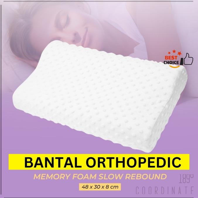 

TERSEDIA BANTAL TIDUR LEHER KEPALA MEMORY FOAM ORTHOPEDIC NECK PILLOW SPINE