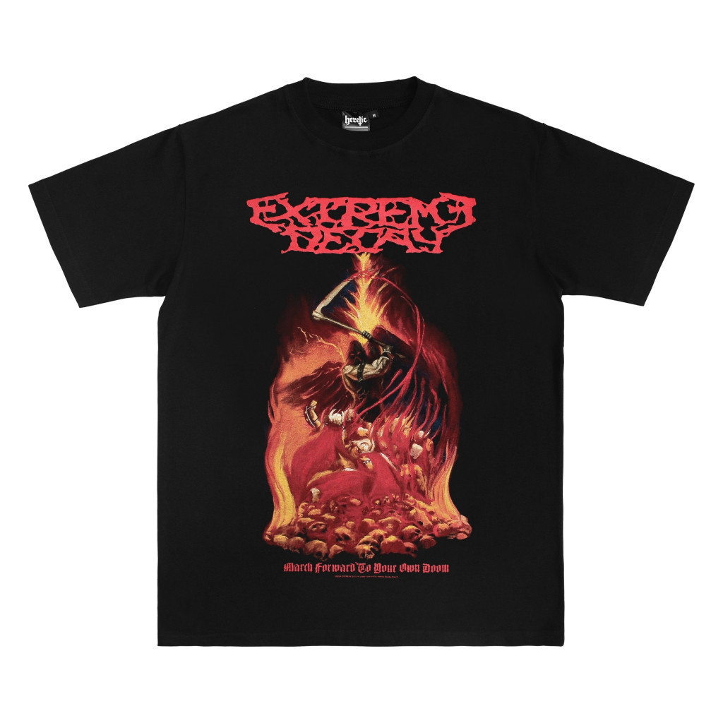 Baju Kaos Heretic x Extreme Decay - T-Shirt - March Forward Official Merchandise Tee