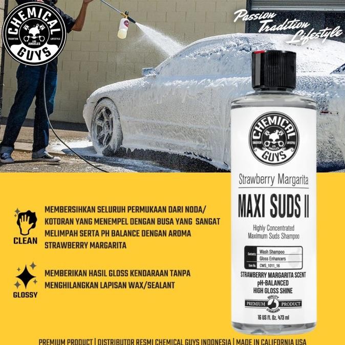 

TERSEDIA CHEMICAL GUYS MAXI SUDS II HIGH FOAM SHAMPOO 473ML SHAMPOO MOBIL