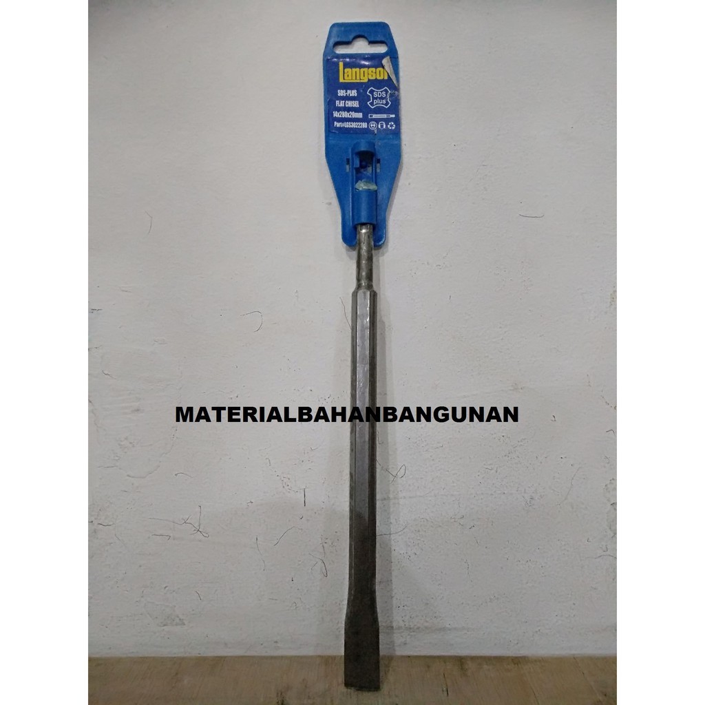 Mata Bor Chisel SDS Plus Flat 14 x 280 mm Jack Hammer Plat Langsol Mata Bor Bobok Sds Plus