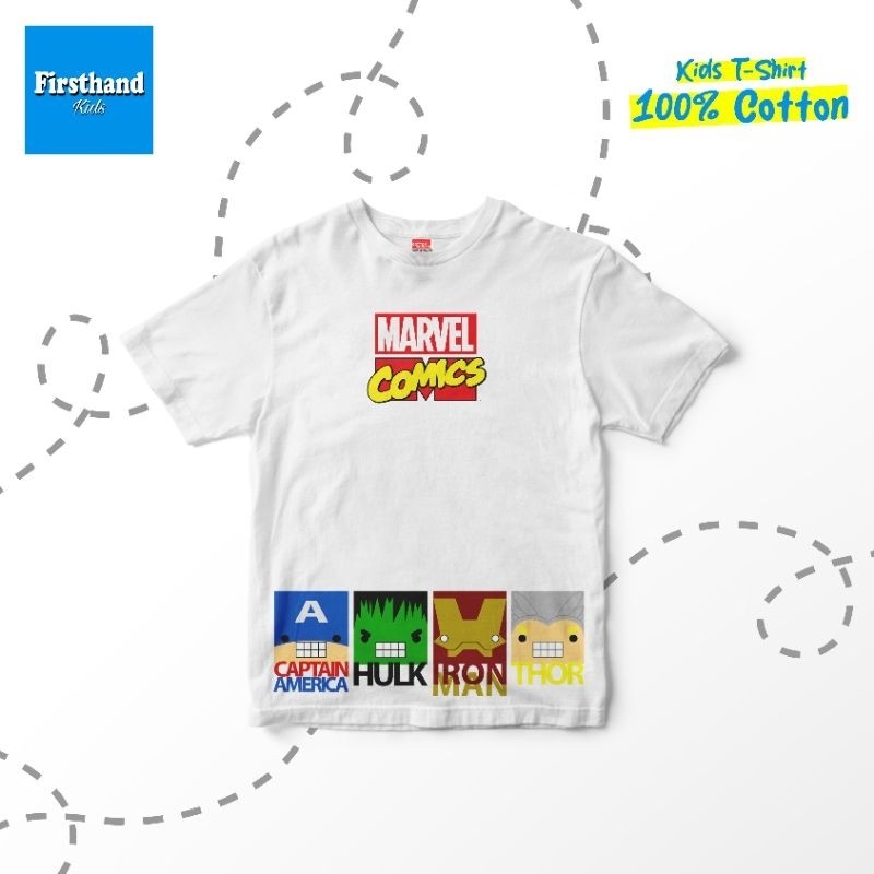 Kaos Marvel Comics Baju Super Hero Karakter Original Kaos Anak