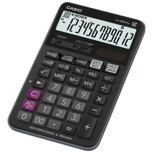 

CASIO JJ-120 D PLUS CHECK & CORRECT CALCULATOR JJ 120D PLUS