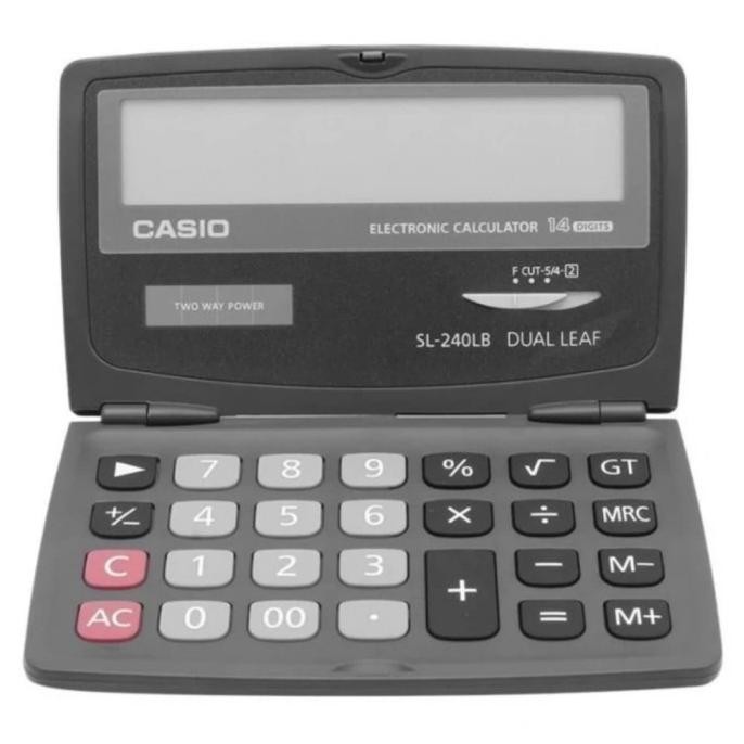 

BEBAS ONGKIR - CASIO SL-240LB Kalkulator Saku 14 Digit / Calculator Pocket SL 240 LB