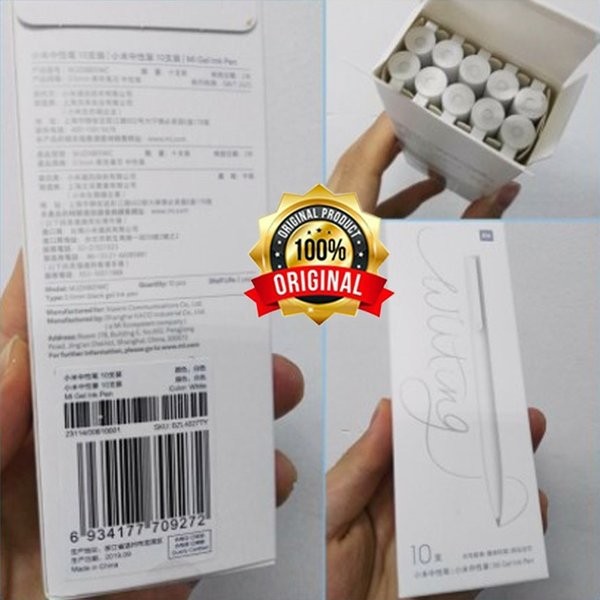 

Terlaris Xiaomi Pen Mi 0.5Mm Gel No Cap Writing Black Mikuni Ink 10 Pieces New