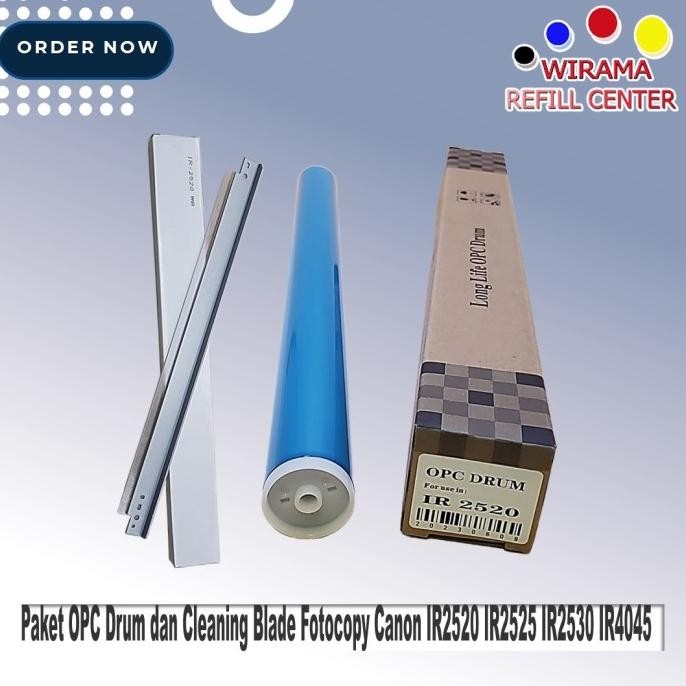 NEW PAKET OPC Drum DAN CLEANING BLADE Fotocopy Canon Ir2520 Ir2525 IR2530