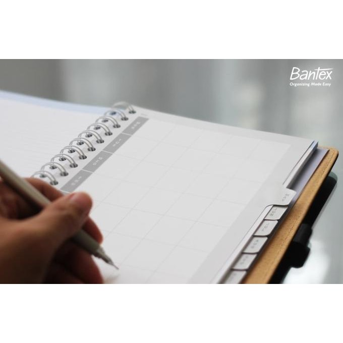 

BUKU AGENDA PLANNER COVER KULIT BLACK LEATHER DIARY BANTEX - 7492 10+P