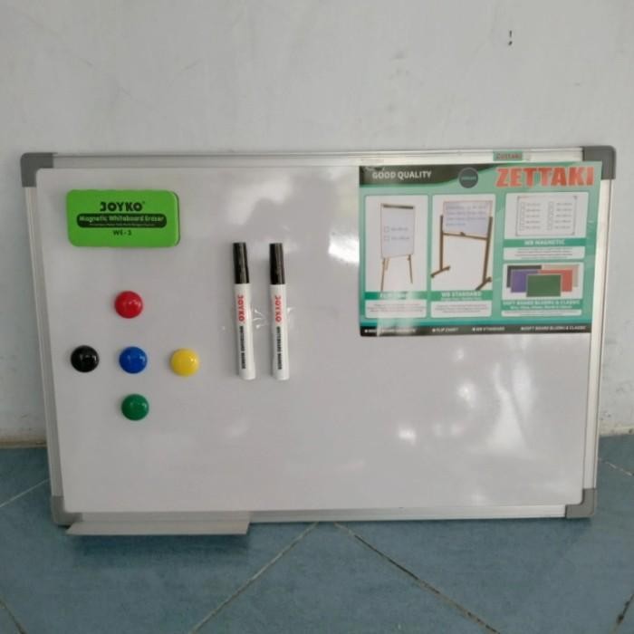 

Papan Tulis Magnet Whiteboard Gantung Single Face Zettaki 80X120Cm