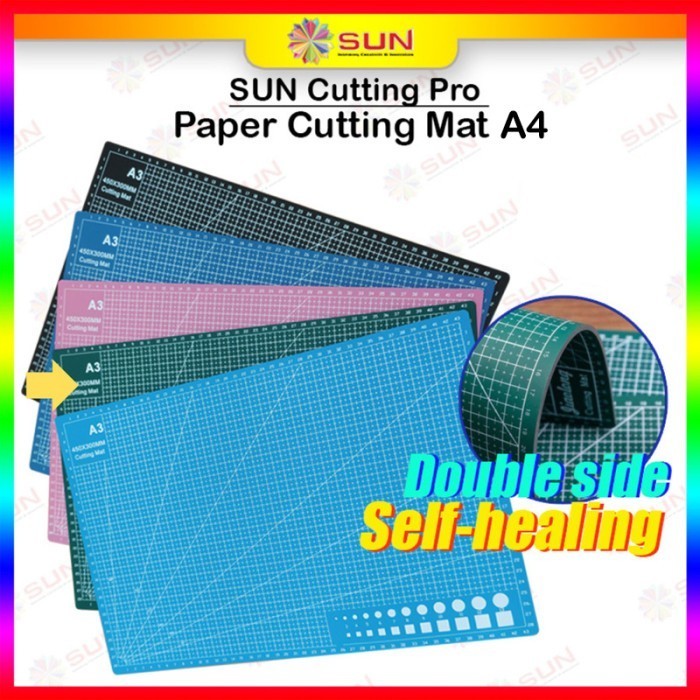

Alas Potong Kertas PVC Paper Cutting Mat A4 Double-Side TERUJI Kode 640