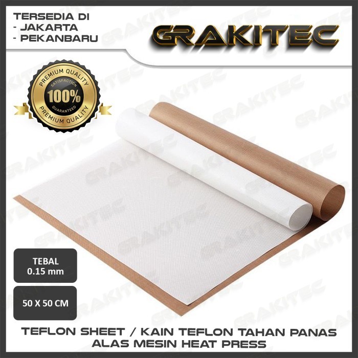 

Teflon Sheet / Kain Teflon Tahan Panas Serbaguna / Alas Mesin Press TERUJI Kode 973