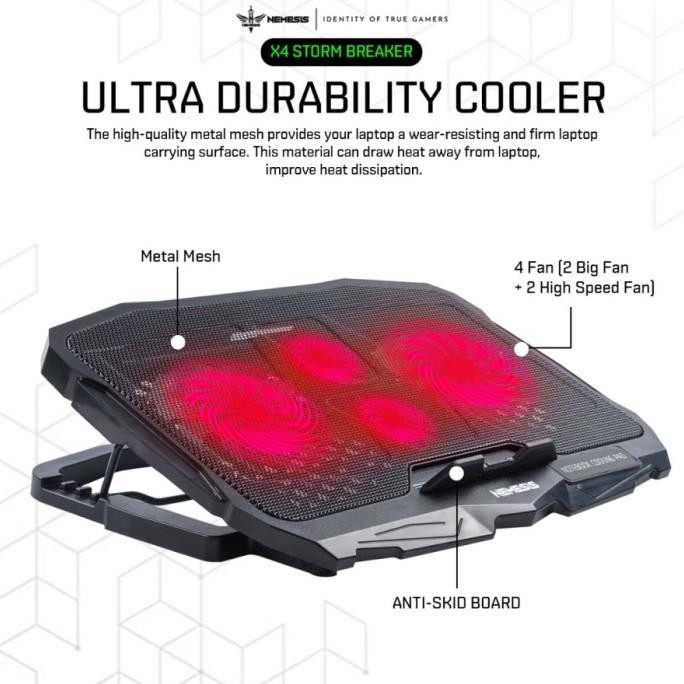 Cooling Pad NYK Nemesis X4 Storm Breaker - Fan Cooler Laptop