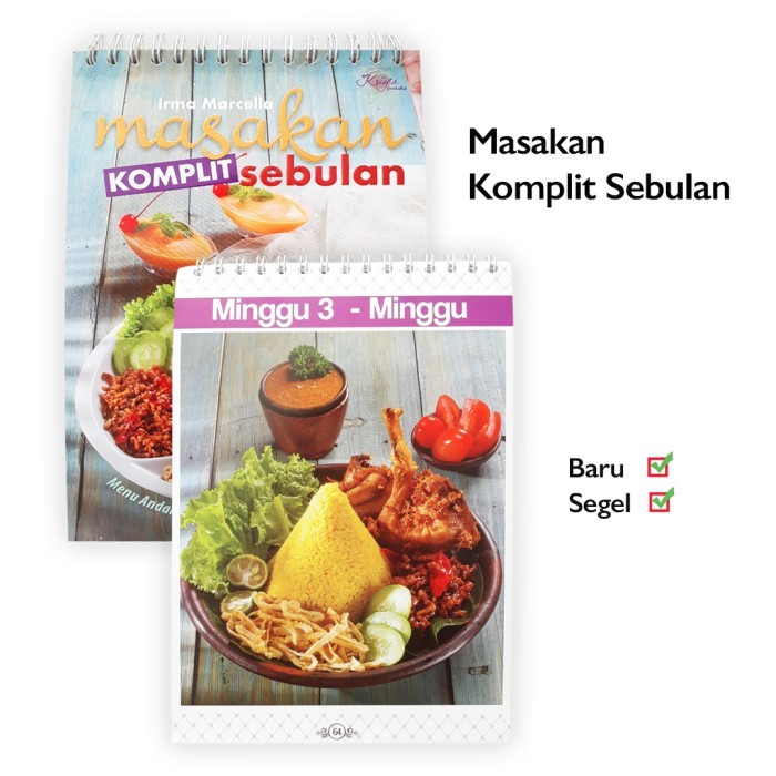 

Buku Resep MASAKAN KOMPLIT SEBULAN - Menu Makanan Komplet 1 bulan Enak