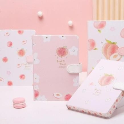 

NOTEBOOK HARD COVER MAGNET BUKU TULIS AGENDA PEACH DIARY BOOK PLANNER