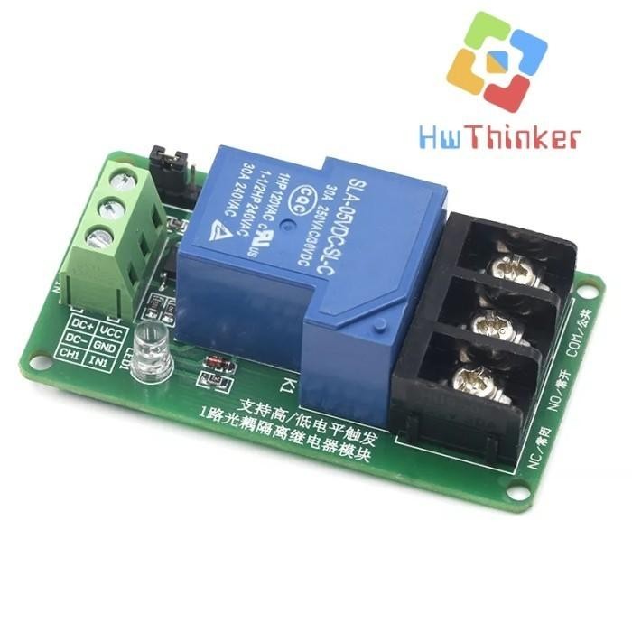 Modul Relay 1ch 1 ch channel 5V 12V 24V 30A Isolation Aktif High Low Import Premium