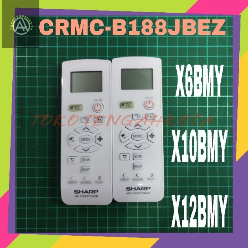 REMOTE AC SHARP INVERTER CRMC-B188JBEZ ORIGINAL