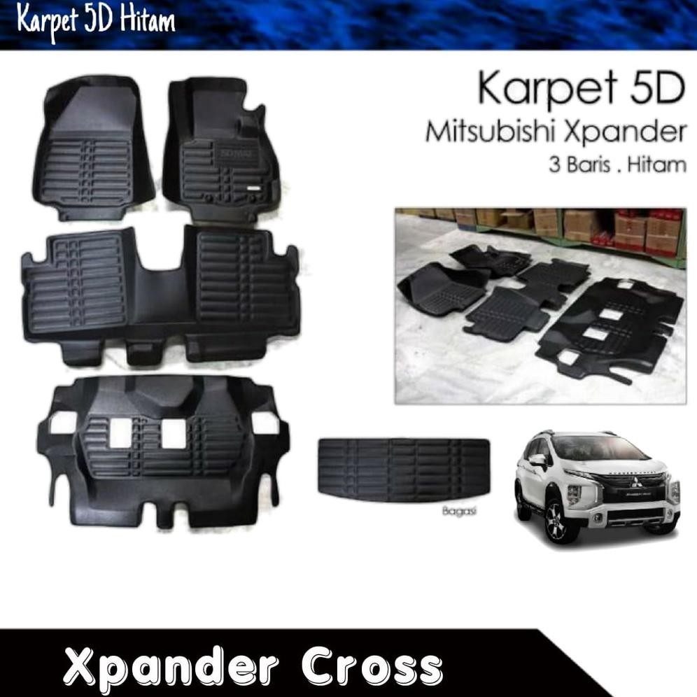 Karpet 5D Ful Set Bagasi Khusus Mobil Xpander Cross 2020-2021