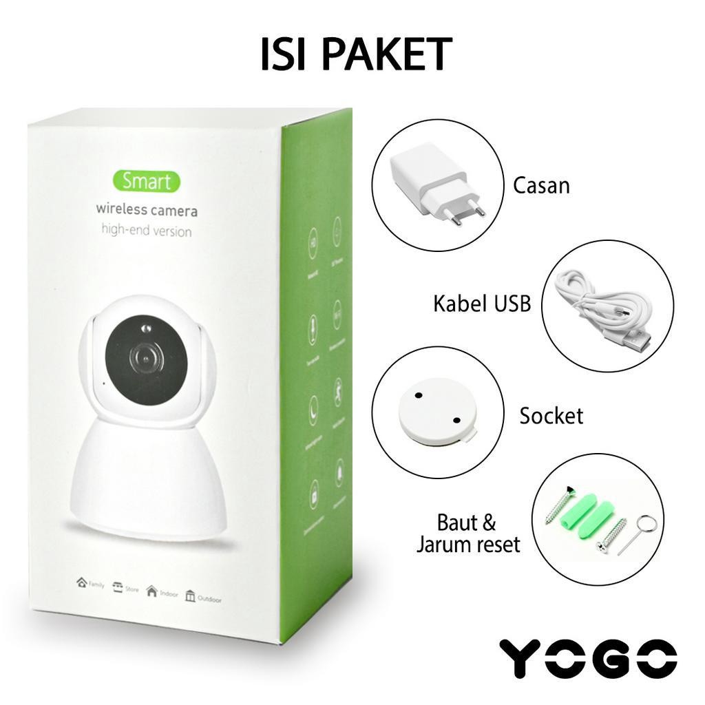 YOGO Original COD CCTV V380 IP Camera Mini 2MP HD 1080P Wireless CCTV Wifi Snowman Kamera CCTV V380