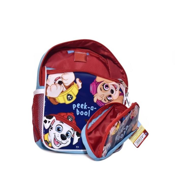 

NEW PRODUK PAW PATROL BACKPACK PLUS PENCASE 12" 2IN1 PEEK-A BOO! !!!!!