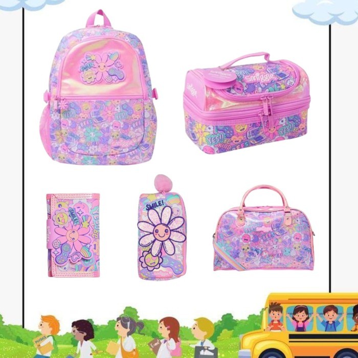 TERBARU SET RANSEL SMIGGLE SERI BUNGA EPIC