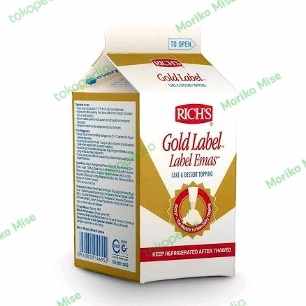 

DISKON rich gold whipping cream 500 ml / rich gold label non dairy whipping Kode 89