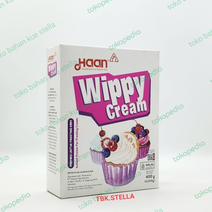 

BERMUTU HAAN WIPPY CREAM 400 GR Kode 698