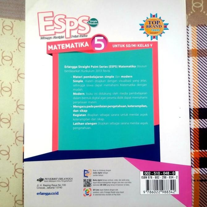 

BUKU ESPS MATEMATIKA SD MI KELAS 5 KURIKULUM 2013 ERLANGGA