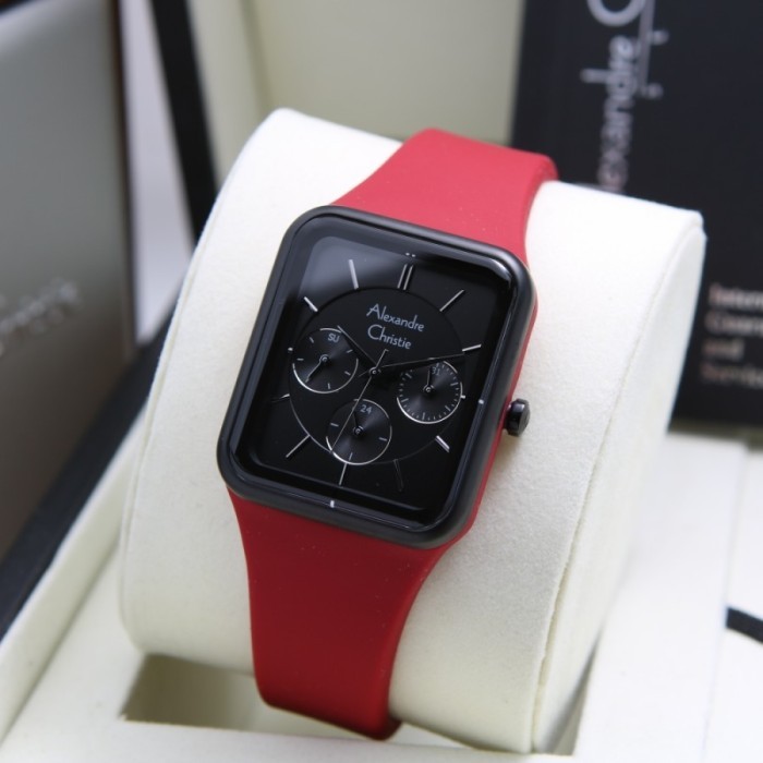 Alexandre Christie Ac 2744 Wanita Black Red Rubber Terpercaya