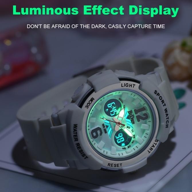 Biden Jam Tangan Wanita Asli Olahraga Digital&Analog Tali Silikon Jam