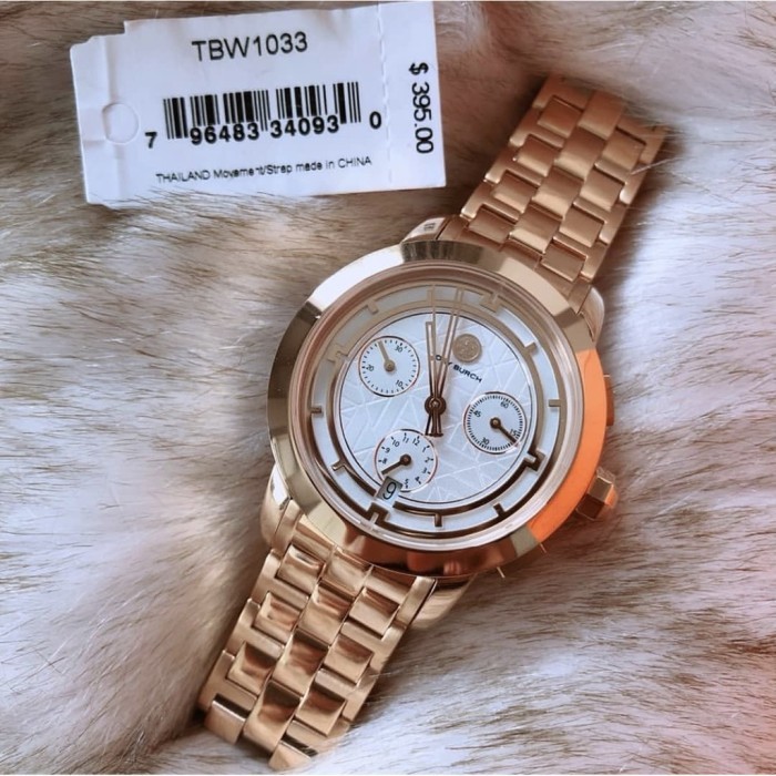 Jam Tangan Wanita Tory Burch Tb1033 All Steel Rosegold Bermutu