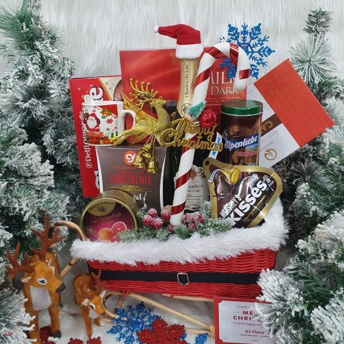 

Sale! Paket dekorasi hampers natal christmas parcel hadiah kue kering 150