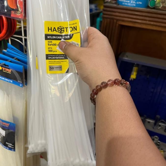 

KABEL TIES 40CM 5 X 400MM HASTON PROHEX - PUTIH SIAP KIRIM