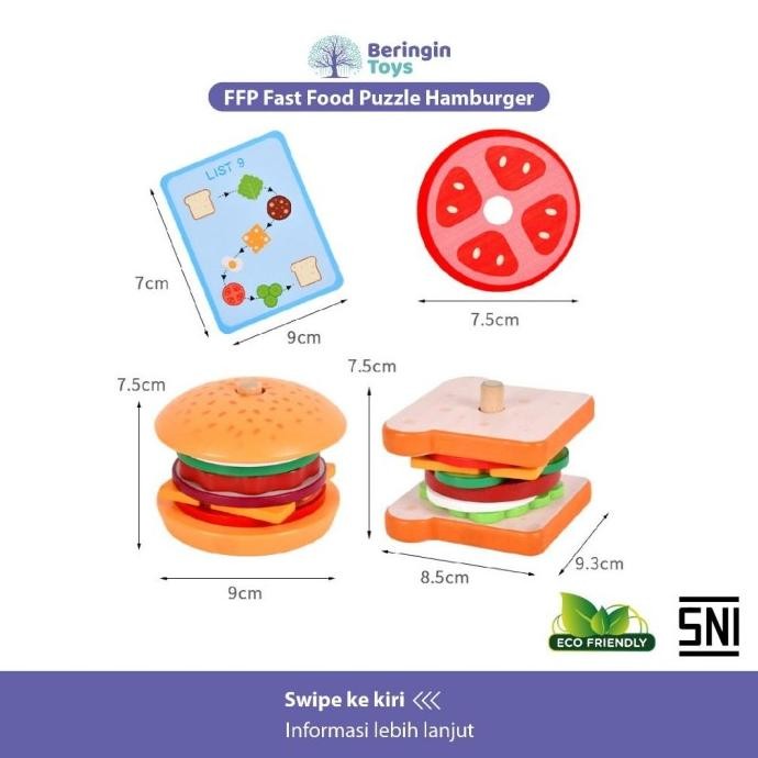 

FAST FOOD PUZZLE BURGER SANDWICH DEXTERITY BOARD GAMES | MAINAN EDUKASI ANAK MELATIH KETANGKASAN DAN KONSENTRASI SIAP KIRIM