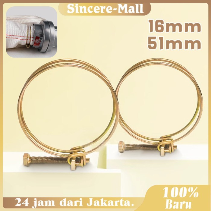 10Pcs Klem Selang Kawat Double 16Mm 51Mm Kleman Selang Clamp Selang Model Kawat Klem Kawat Universal