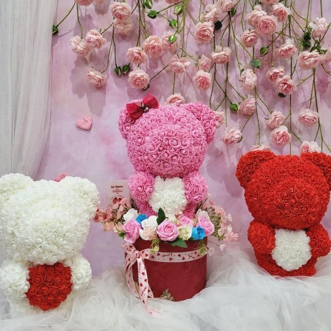 

Sale! Buket Bunga Sabun Box Hadiah Gift Set Valentines Day Coklat Boneka 004