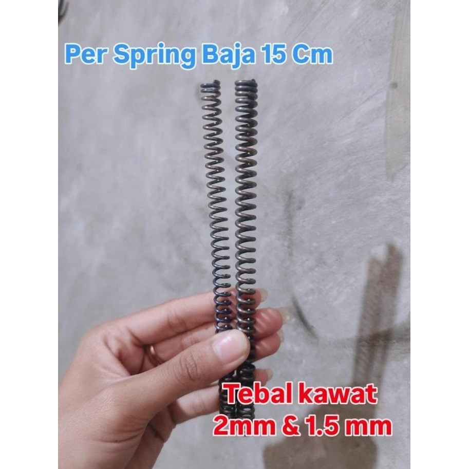 

PER SPRING TEKAN BAJA TEBAL 1.5MM & 2MM ( ID 5MM ) PANJANG 15 CM SIAP KIRIM