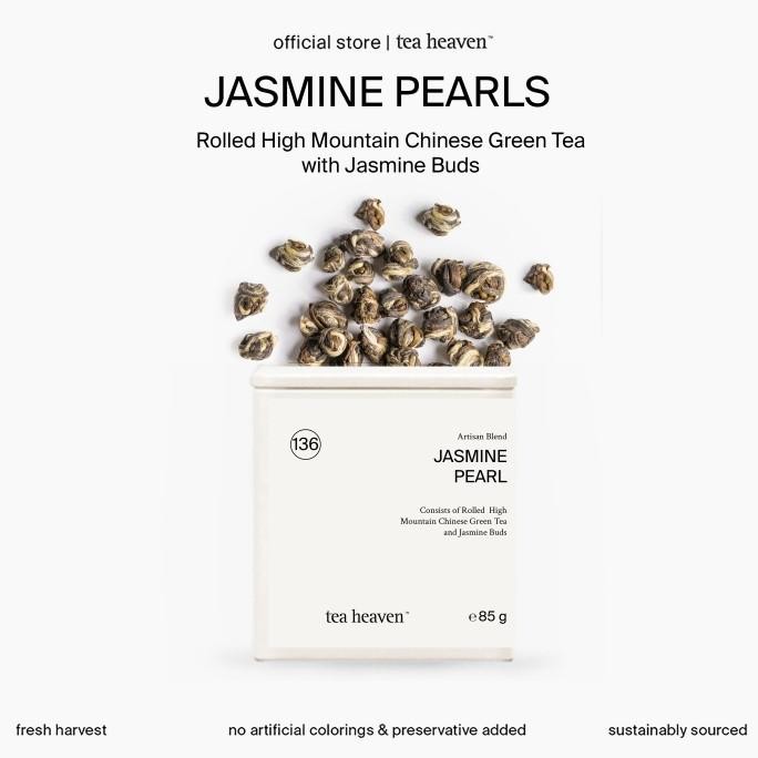 

HAND ROLLED JASMINE PEARL CHINESE GREEN TEA PREMIUM GRADE TEA HEAVEN SIAP KIRIM