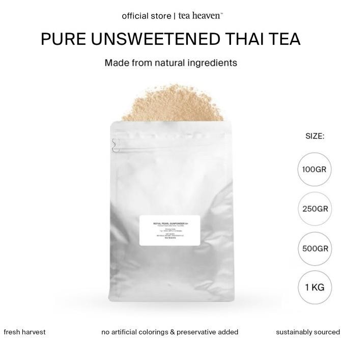 

PURE UNSWEETENED BUBUK THAI TEA POWDER BULK CAFE RESTORAN BASE MINUMAN THAI TEA HEAVEN SIAP KIRIM