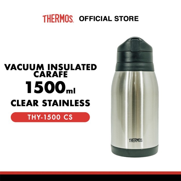 Terlaris Vacuum Insulated Carafe Clear Stainless - 1500 Ml Thy-1500 Cs)
