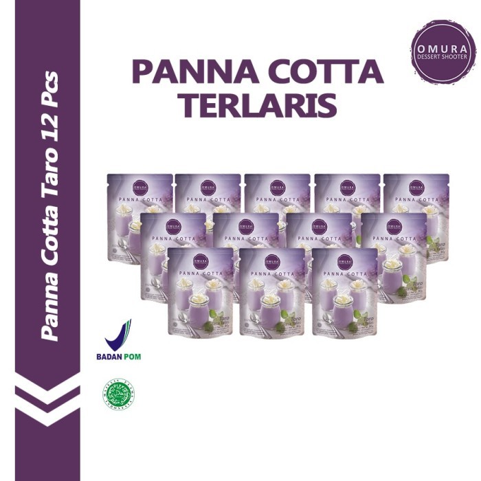 

[12 PCS] Omura Dessert Panna Cotta Rasa Taro