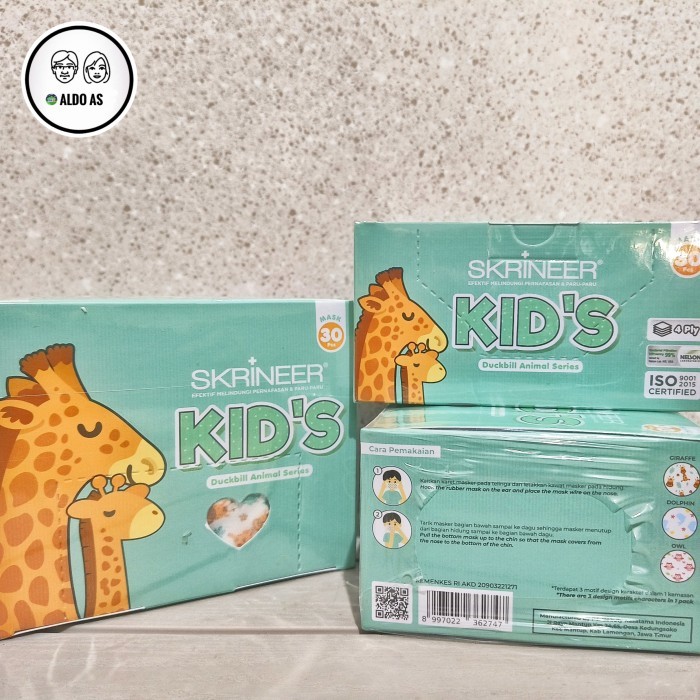 Murah Masker Skrineer Duckbill Animal Series / Masker Duckbill Anak 30 pcs Non COD