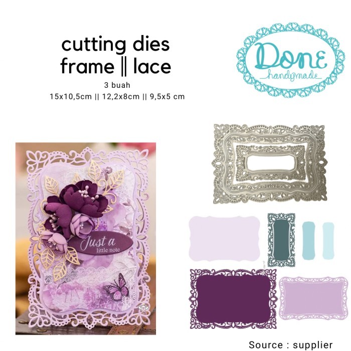

Cutting dies lace box rectangle lace persegi panjang kartu ucapan