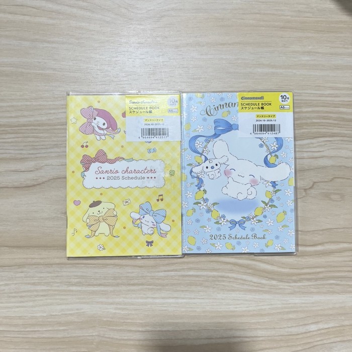 

Diary 2025 Schedule Book Yamano A6 Sanrio Cinnnamoroll Cogimyun Pochacco Planner Journal Book Buku