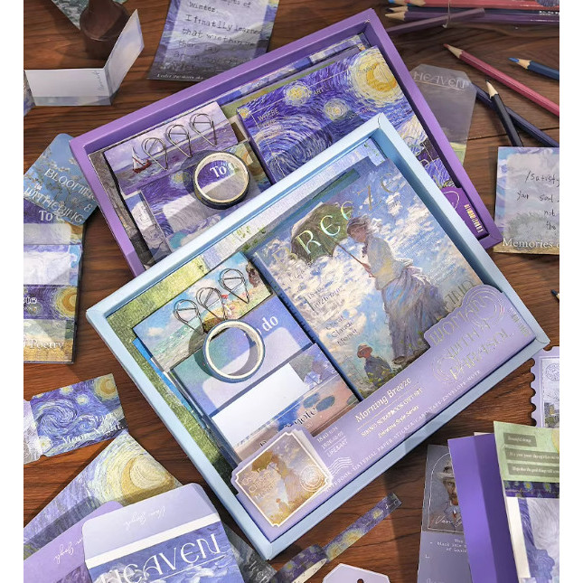 

SCRAPBOOK SET JOURNAL KIT Lengkap Isi 116 Pcs ART EDITION Include Buku + Sticker + Memo + Washi Tape