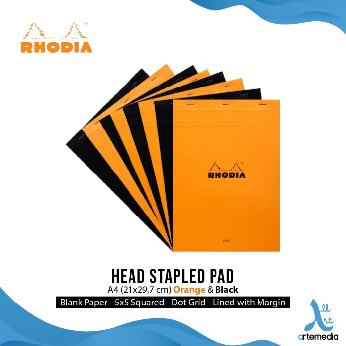 

Buku Catatan Rhodia A4 Head Stapled Pad N18 Notepad