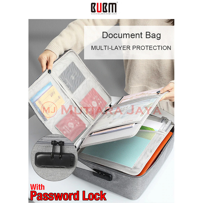 

BUBM Tas Koper Dokumen Organizer Dengan Kunci