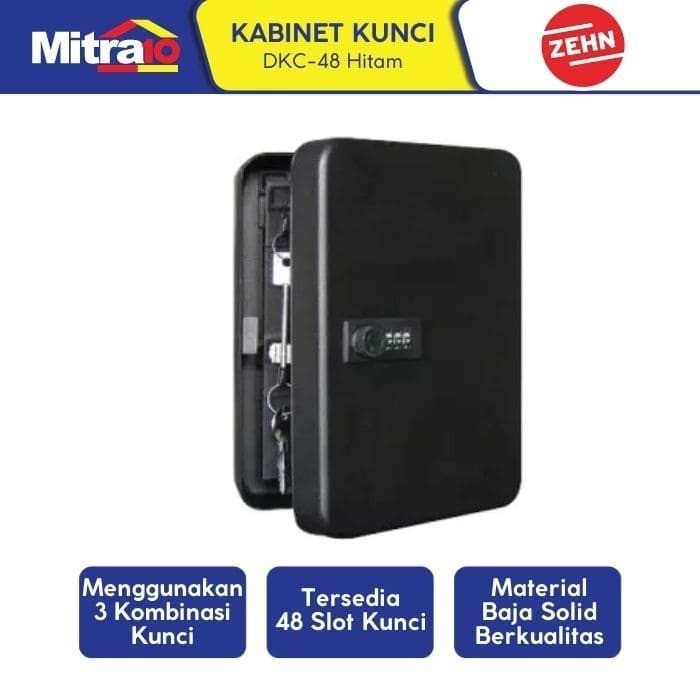 

Zehn Cabinet Penyimpan Kunci DKC-48 25188 Cm Hitam