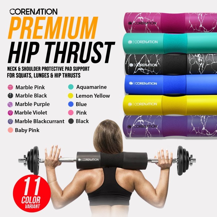 CoreNation Hip Thrust Pad Hip Thrust Foam Squat Pad Barbell Foam