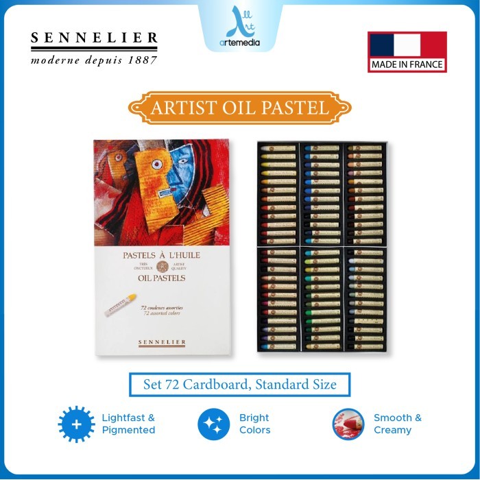 

Sennelier Artist Oil Pastel Color Stick Set 72 Cardboard Standard Size