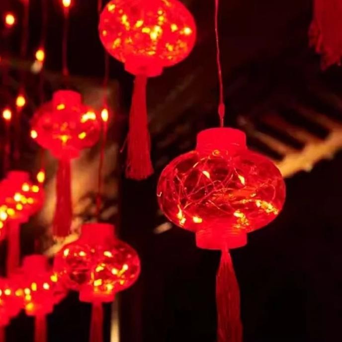 LAMPU TIRAI LAMPION LED Hiasan Imlek Sincia Lampu Hias Led Tirai Imlek [terbaik]